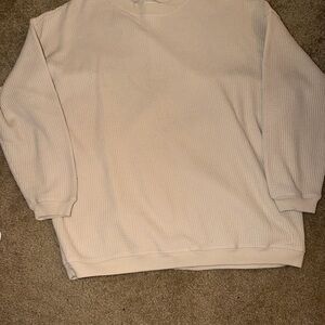 Aerie Women's Cream Crewneck Sweater